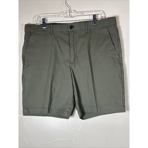 Goodfellow & Co Men's Olive Green Flat Front Shorts Stretch Waist Quick Dry